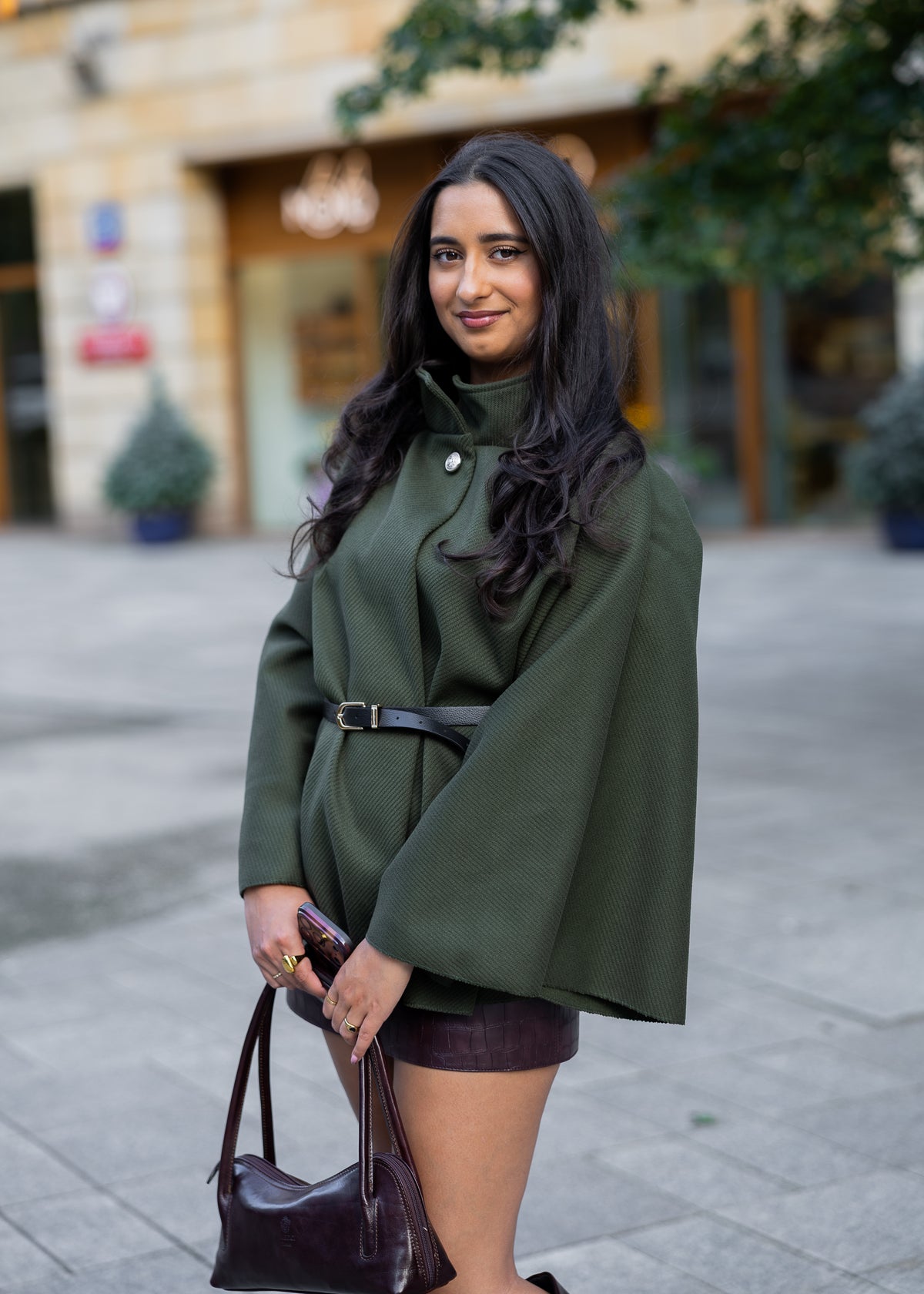 Ponczo Olivia Green