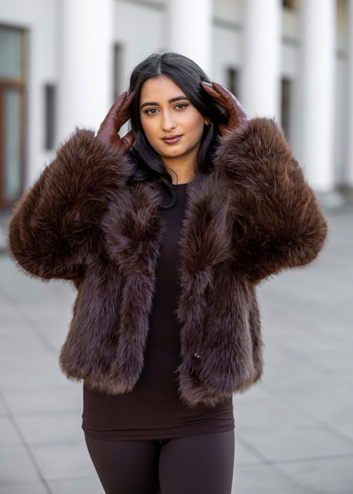 Futro Mila Brown
