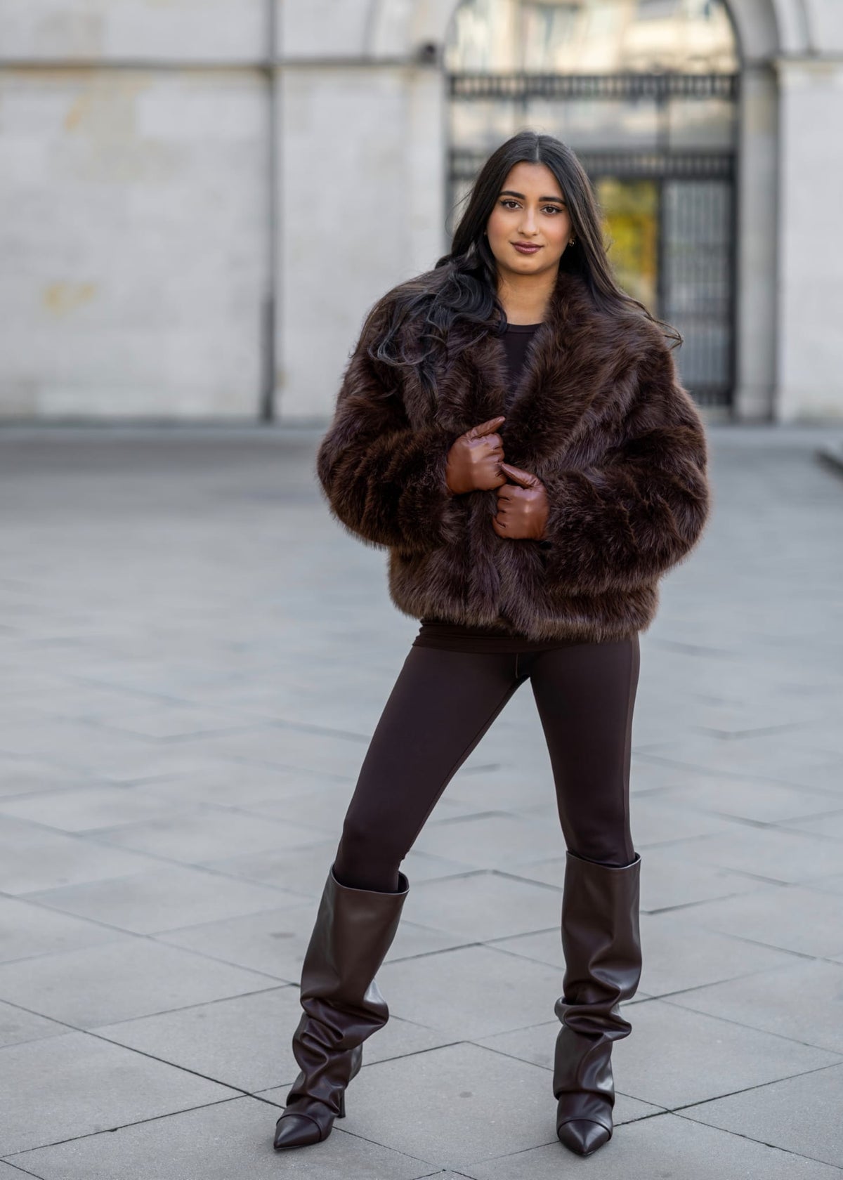 Futro Mila Brown